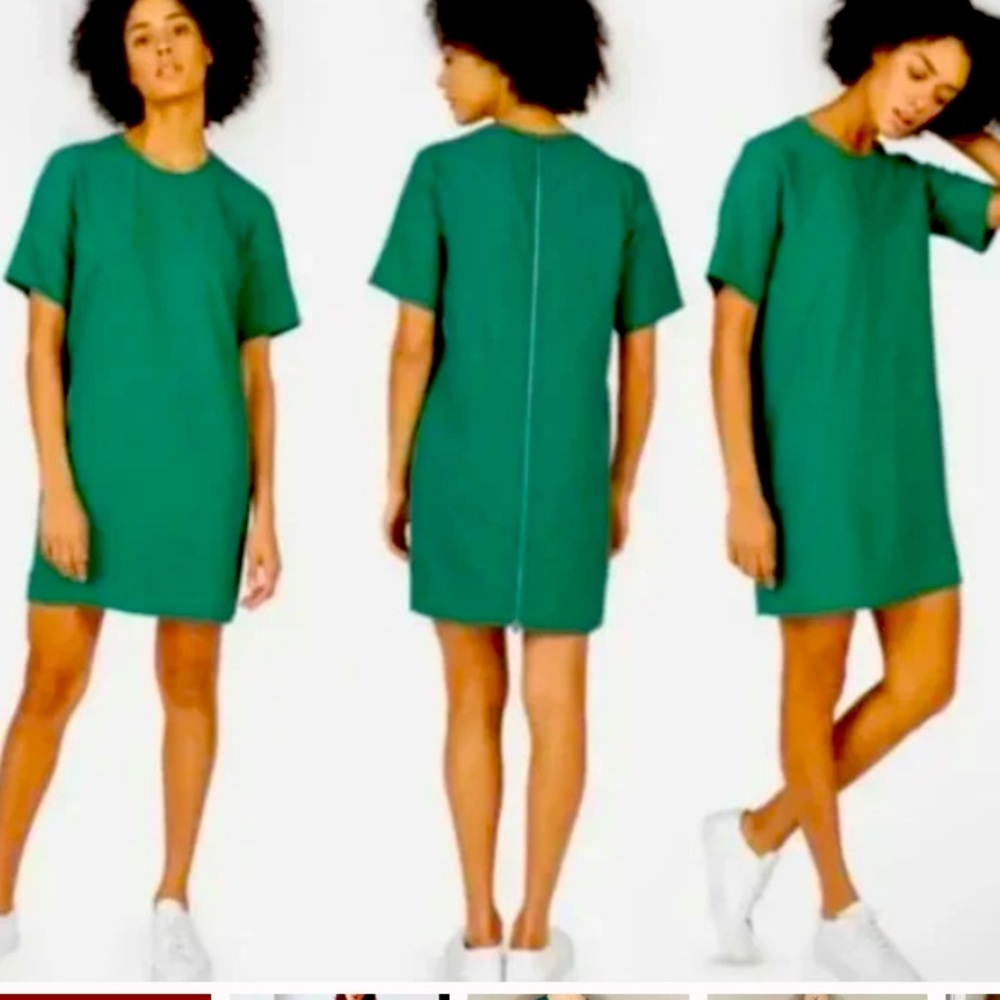 Everlane green Japanese go-weave tee dress Size 0